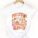 Small White Feelin' Pumpkin Spicy Graphic Tee