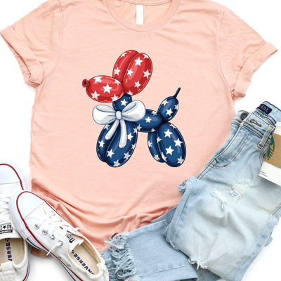 Flag Balloon Dog Graphic Tee