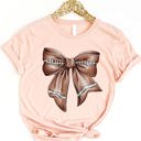  Football Coquette Bow Graphic Tee