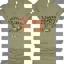 Small Olive Football Mom Graphic Tee