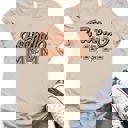 Small Tan Football Mom Graphic Tee