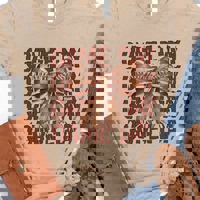 Game Day Coquette Bow Graphic Tee