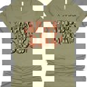 Small Olive Game Day Checkered Graphic Tee