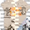 Small Tan Gobble Gobble Gobble Retro Graphic Tee