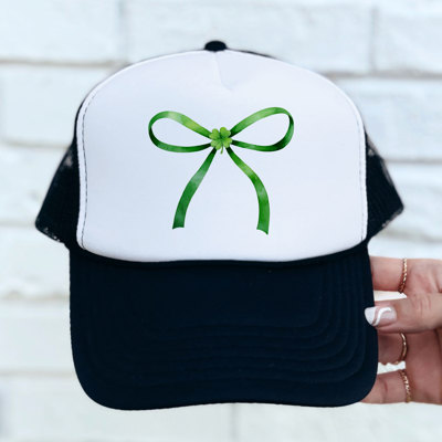 Green Bow Clover Trucker Hat 