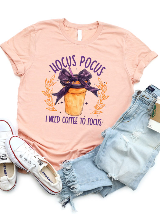 Hocus Pocus I Need Coffee To Focus Graphic Tee