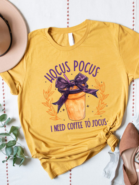 Hocus Pocus I Need Coffee To Focus Graphic Tee