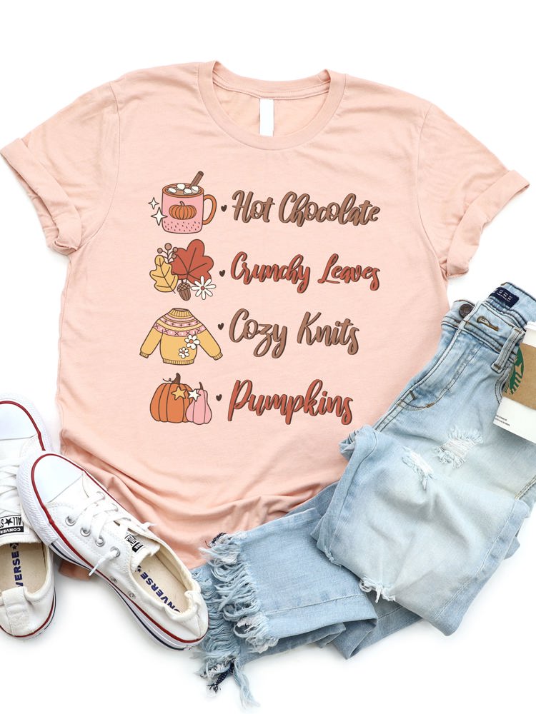 Fall Things Icons Graphic Tee