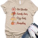 Small Tan Fall Things Icons Graphic Tee