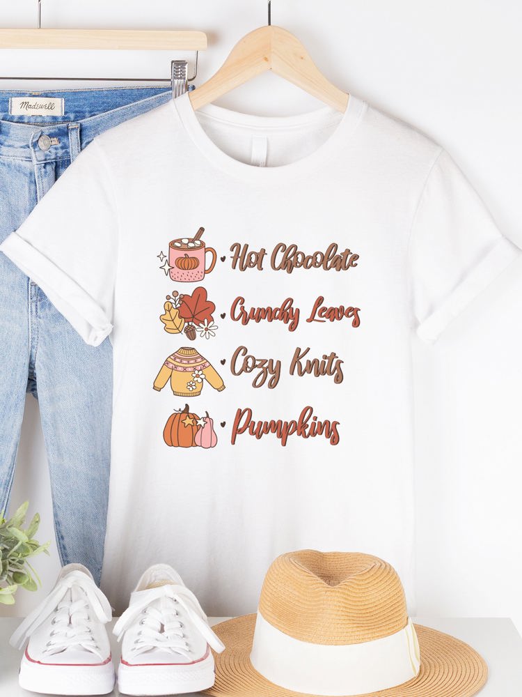 Fall Things Icons Graphic Tee