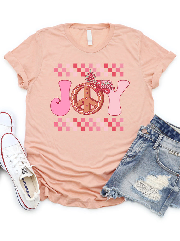 Joy (Checker Border) Graphic Tee