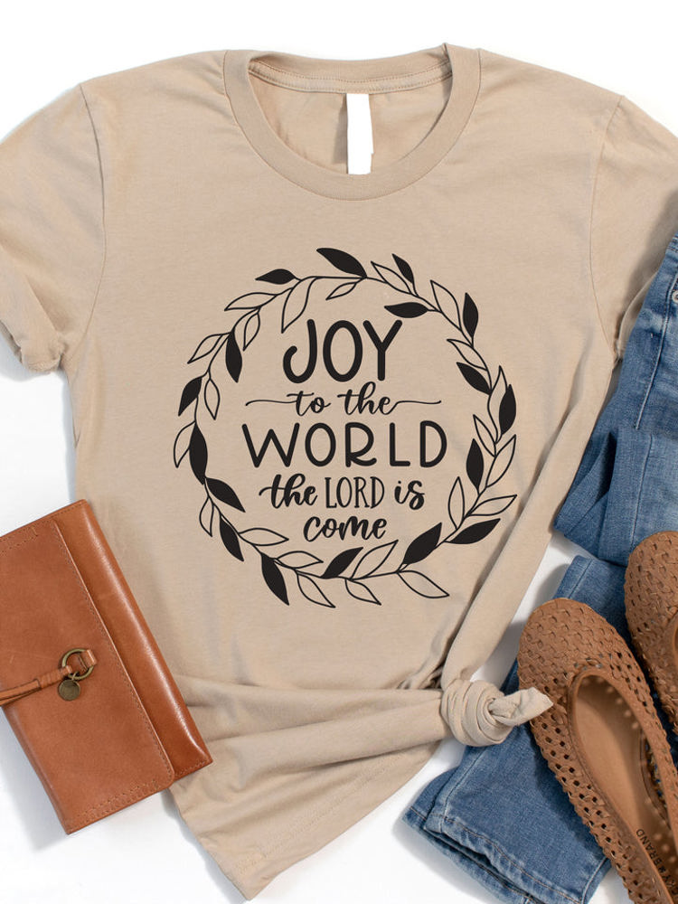 Joy To The World Wreath Graphic Tee