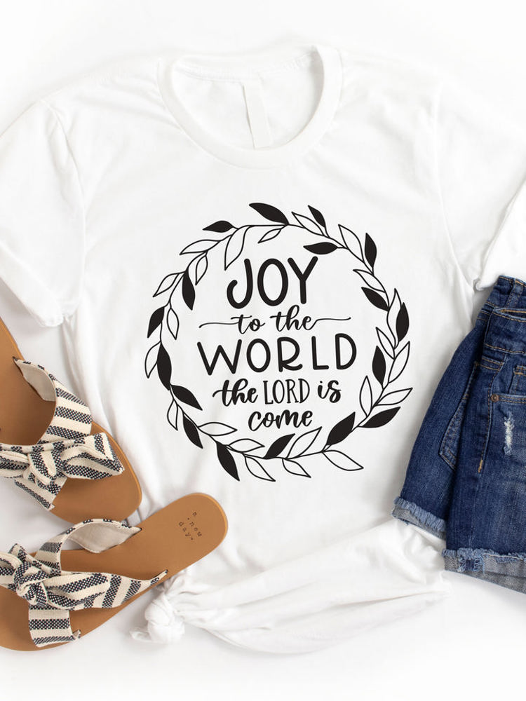 Joy To The World Wreath Graphic Tee