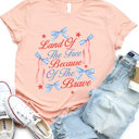  Land Of The Free Graphic Tee