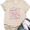  Land Of The Free Graphic Tee