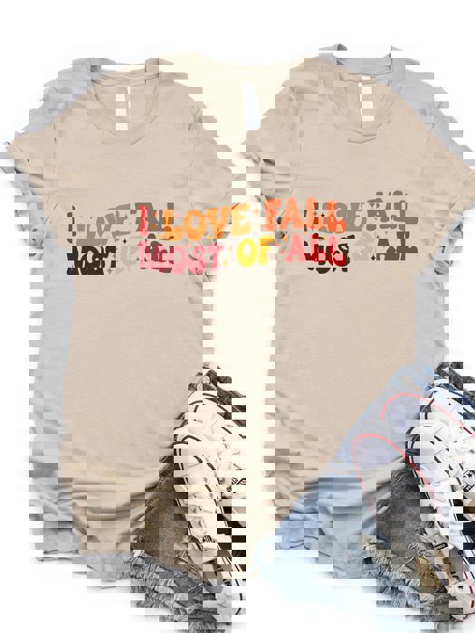 I Love Fall Most Of All Graphic Tee