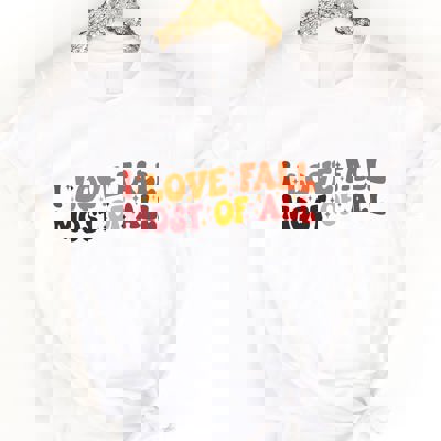 I Love Fall Most Of All Graphic Tee