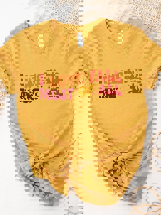 I Love Fall Most Of All Graphic Tee