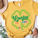 Small Yellow Lucky Teacher Graphic Tee