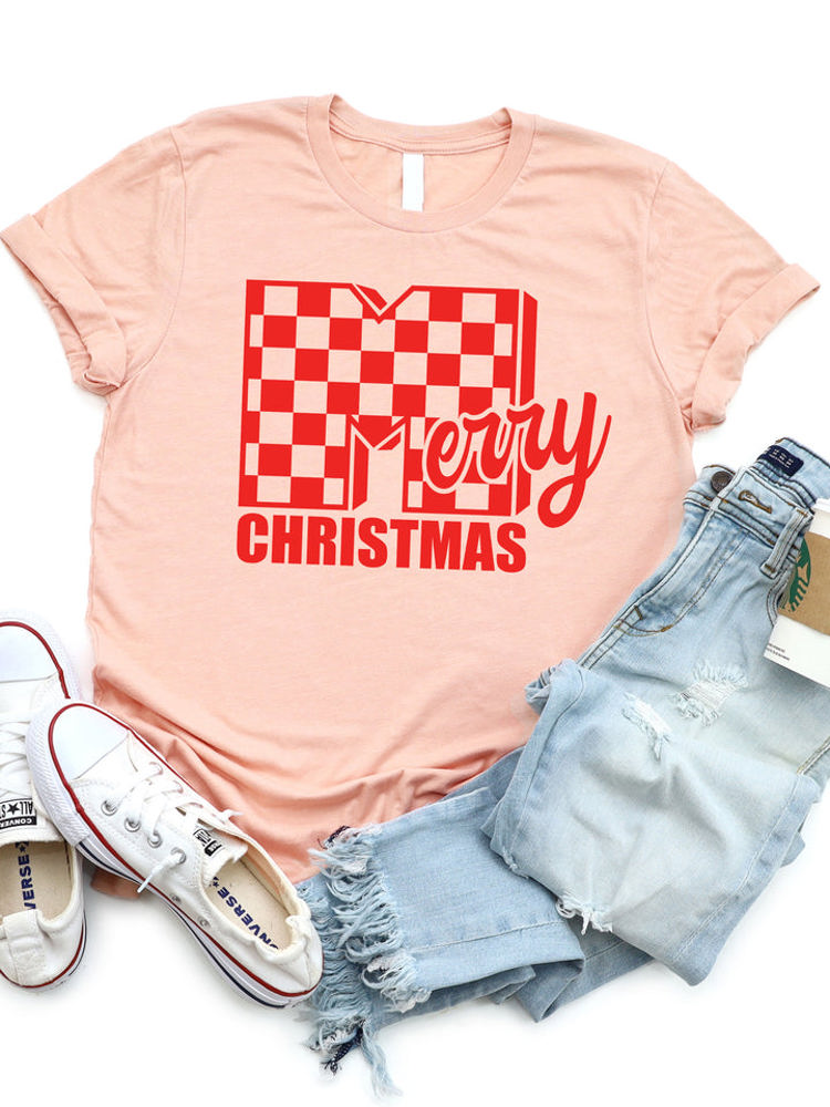 MTV Style Merry Christmas Graphic Tee