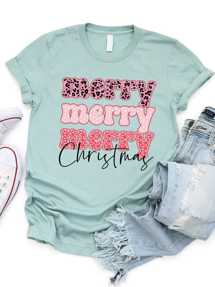 Merry Merry Christmas Graphic Tee