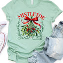 Small Slate Mistletoe Social Club Graphic Tee