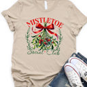 Small Tan Mistletoe Social Club Graphic Tee