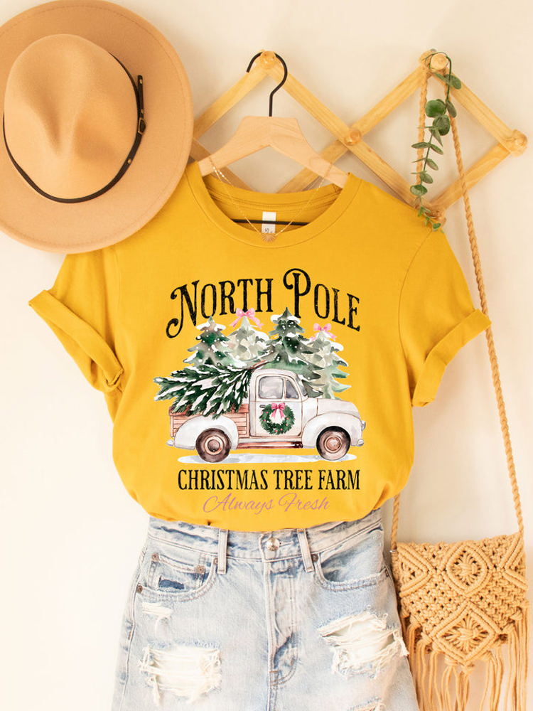 North Pole Christmas Tree Farm Graphic Tee