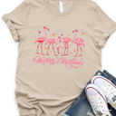  Merry Christmas Festive Flamingo Graphic Tee