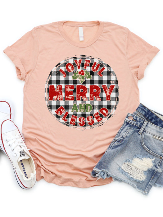 Joyful Merry & Blessed Graphic Tee