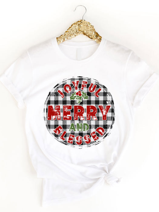 Joyful Merry & Blessed Graphic Tee