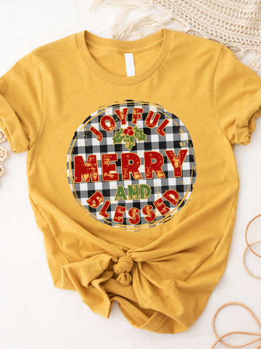 Joyful Merry & Blessed Graphic Tee