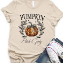 Small Tan Pumpkin Patch Girly Graphic Tee