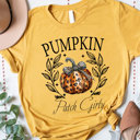 Small Yellow Pumpkin Patch Girly Graphic Tee