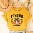 Small Yellow Pumpkin Season Graphic Tee