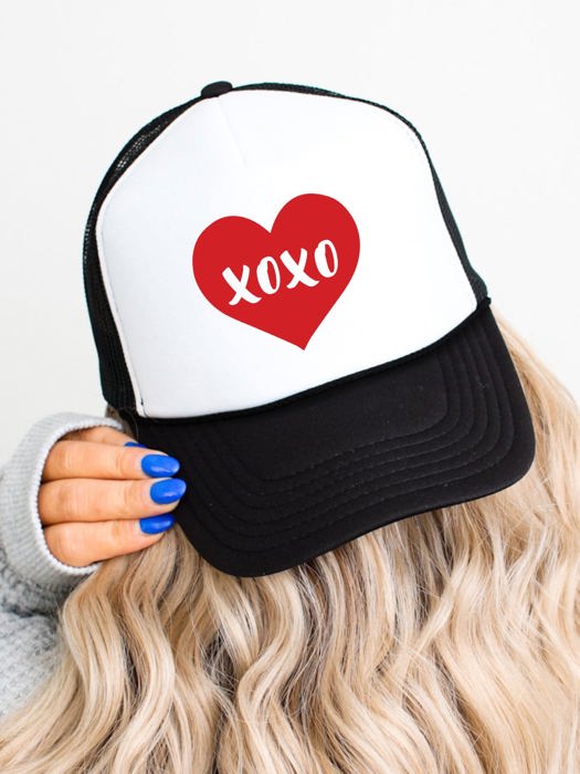 Red Heart XOXO Trucker Hat