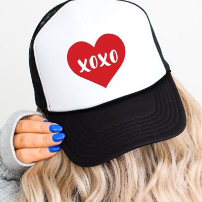 Red Heart XOXO Trucker Hat