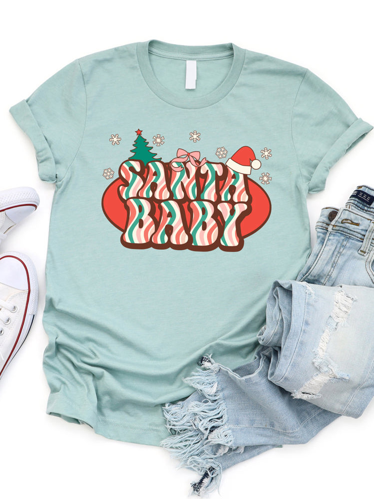 Santa Baby Retro Graphic Tee