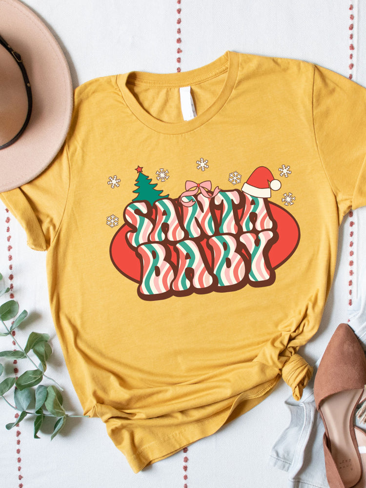 Santa Baby Retro Graphic Tee