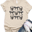 Small Tan Skulls & Bows Graphic Tee