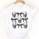 Small White Skulls & Bows Graphic Tee