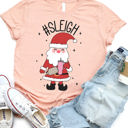 Small Peach #Sleigh Santa (Boujee Santa) Graphic Tee