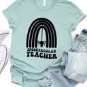 Small Slate Blue Spooktacular Teacher Graphic Tee