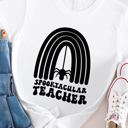 Small White Spooktacular Teacher Graphic Tee