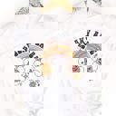 Small White Spooky Babe Rainbow Graphic Tee