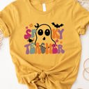 Small Yellow Spooky Teacher Graphic Tee