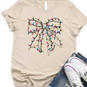  String Light Bow Christmas Graphic Tee