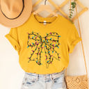  String Light Bow Christmas Graphic Tee