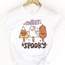 Small White Sweet and Spooky Graphic Tee