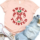  Sweet But Twisted Candy Cane Graphic Tee